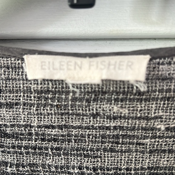 Eileen Fisher open front lightweight 3/4 sleeve cardigan / jacket - Picture 3 of 4